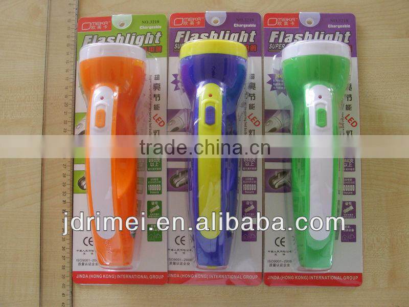 rechargeable led flashlight OMK 3218 sos led flashlight