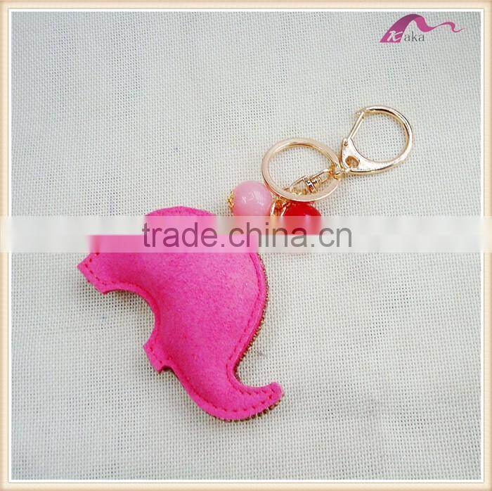 New Designs Crystal Elephant Animal Keychain With Beads Promotional