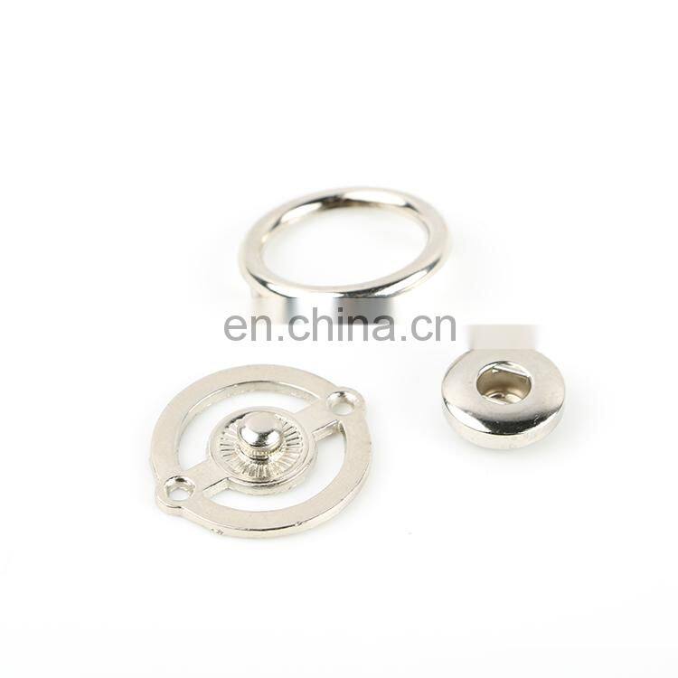 custom 4 parts metal sewing new ring prong snap fastener button