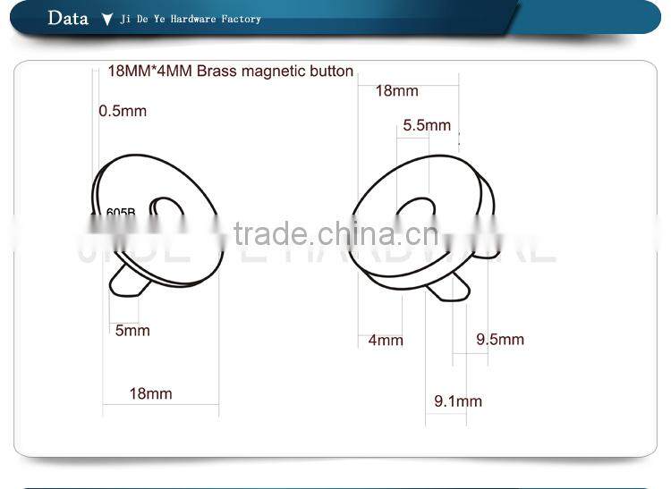 2015 Profession for bags and clothes nickle free Magnetic Button