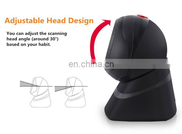 USB Desktop 1D Wired Omnidirectional laser barcode scanner