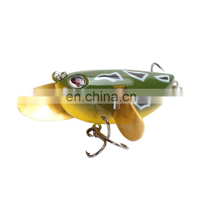 The Newest 6cm 12.6g 3D Eyes Hard Popper With Graceful Spoons Lures For Saltwater Freshwater Topwater Popper