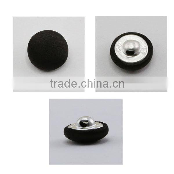 Fabric cover aluminum shank buttons