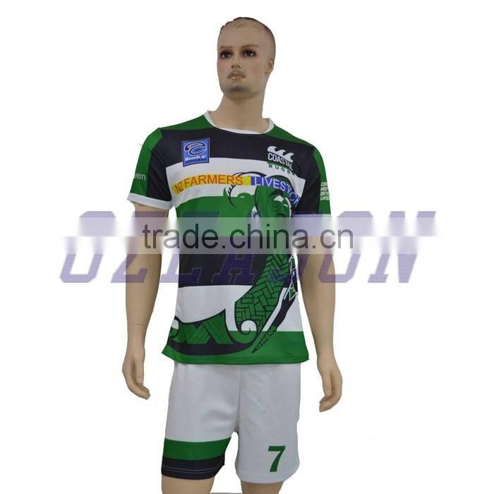 Top Rugby Jersey Supplier Custom Made Sublimated Rugby Jersey Rugby Shorts