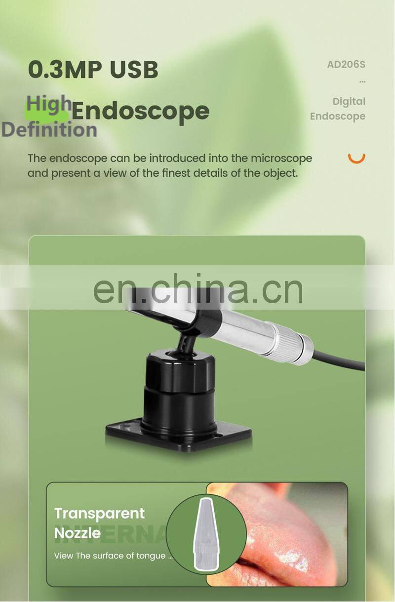 Andonstar AD206S 50X 2MP Industrial Digital Microscope with USB Endoscope Dual-Lens Display 7" Screen