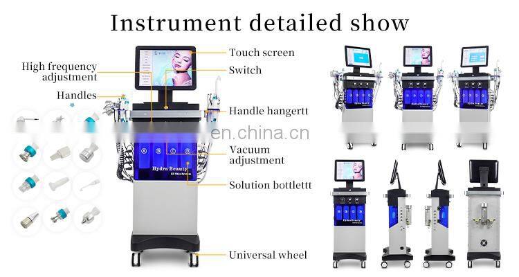 11 in 1 Water Oxygen hydro dermabrasion aqua peel facial removal black head Face lifting microdermabrasion beauty instrument