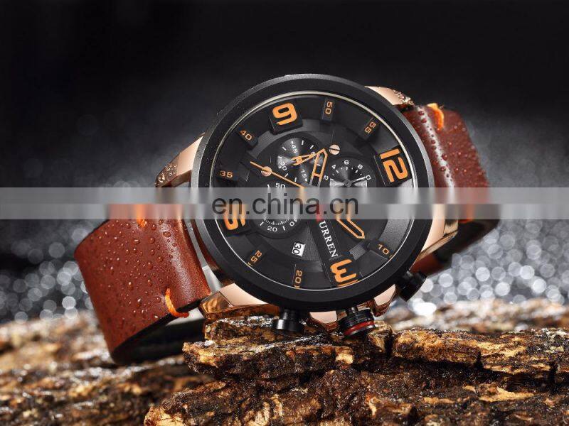 CURREN 8288 Best Quality Curren Watch Men Chronograph Decorate Date Day Men Watches On Sale Analog Fashion Watch