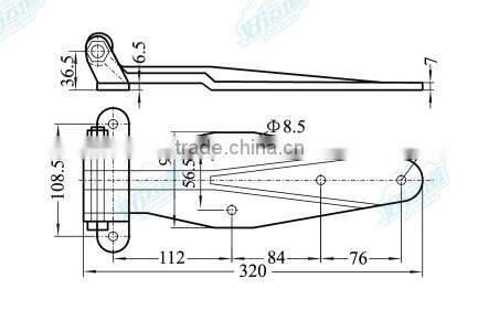 01118 Semi truck body parts trailer casting door hinge