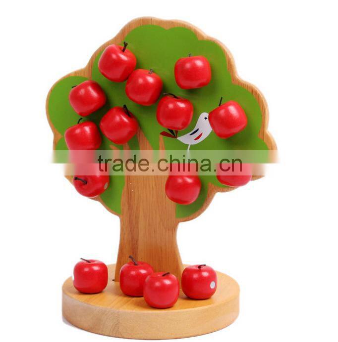 2016 Hot Sale Bead Toy High Quality Wood Apple Tree Wood Beads Toys For Children