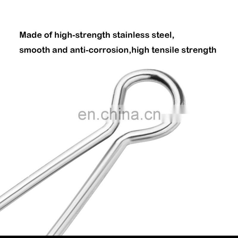 JOHNCOO 100PCS Wholesale Snap Lock Swivel Metal Fishing Pin Loop Fish Hook Accessory