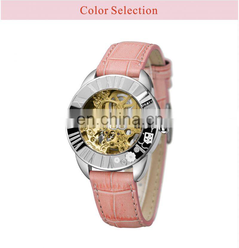 Designer Popular Brands Watches Lady Leather Bands White Wristwatches Women Skeleton Watch Luxury
