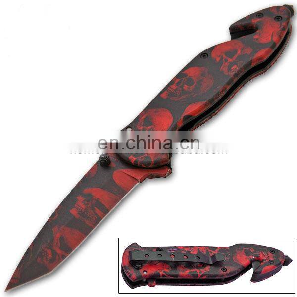 8.5"Series Glass Breaker Opening Auto Survival Pocket Steel Knife