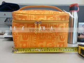 Quality assured oem/odm plaid cosmetic bag