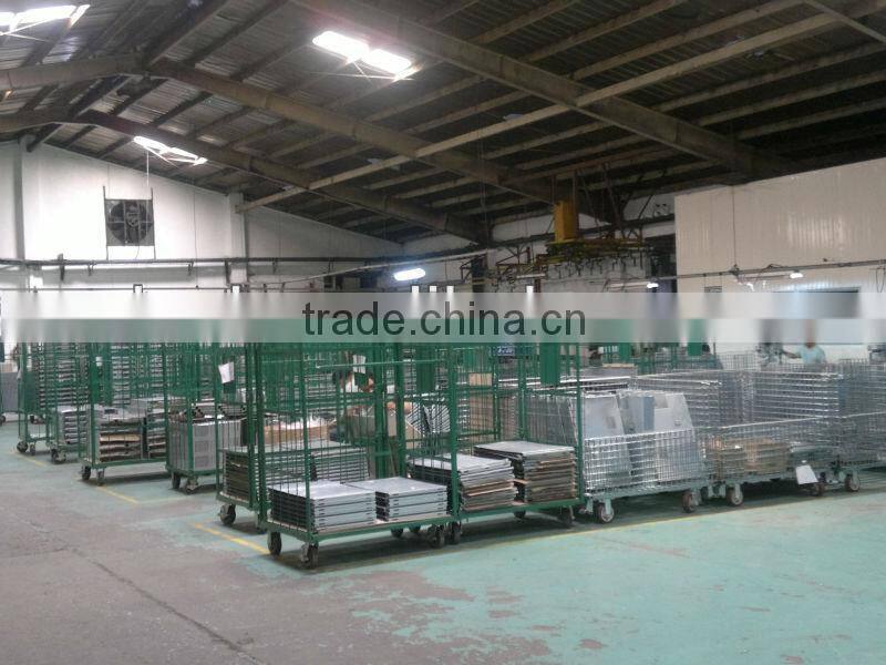 Logistics warehouse steel nestable cage trolley