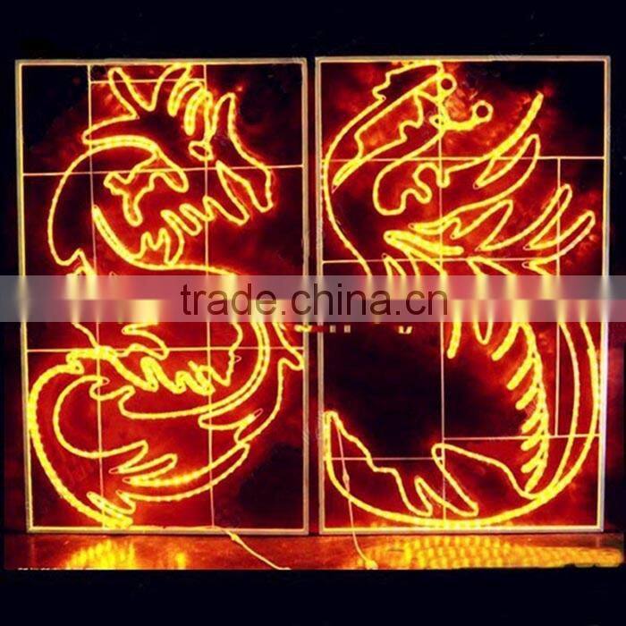 Outdoor Festive Christmas Across Street LED Decoration Motif Lights 3D