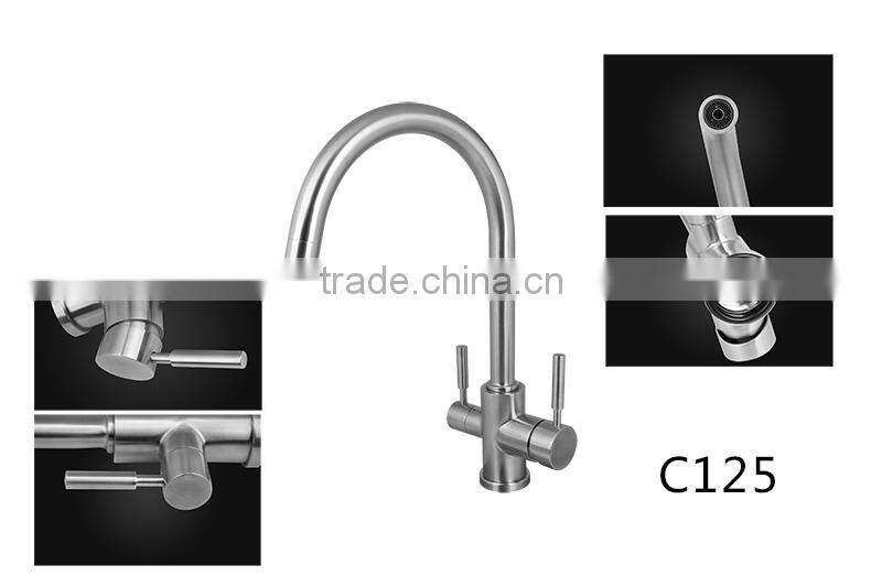 3 ways stainless steel kitchen faucet