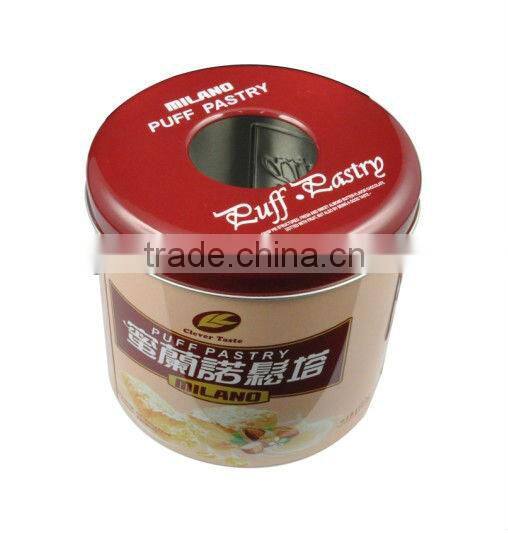 Promotional high fashion tin box food packaging tin cases