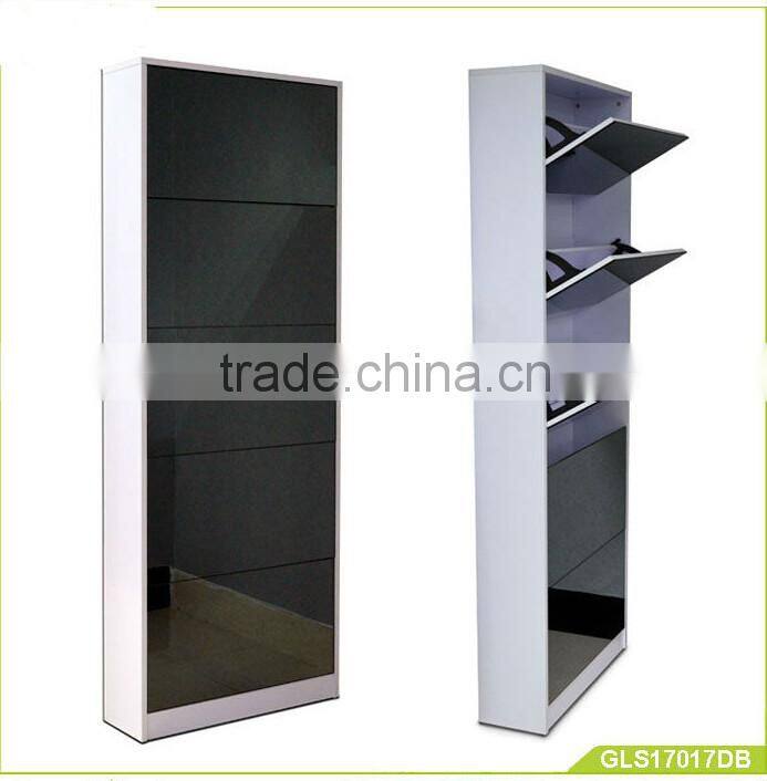5 layer wall mounted shoe storage mirror cabinet
