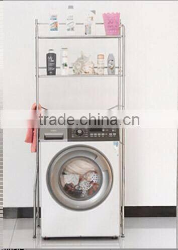3-Shelf Organizer Stand Towel Rack Holder Over Washing Machine Storage For Stainless Steel, White