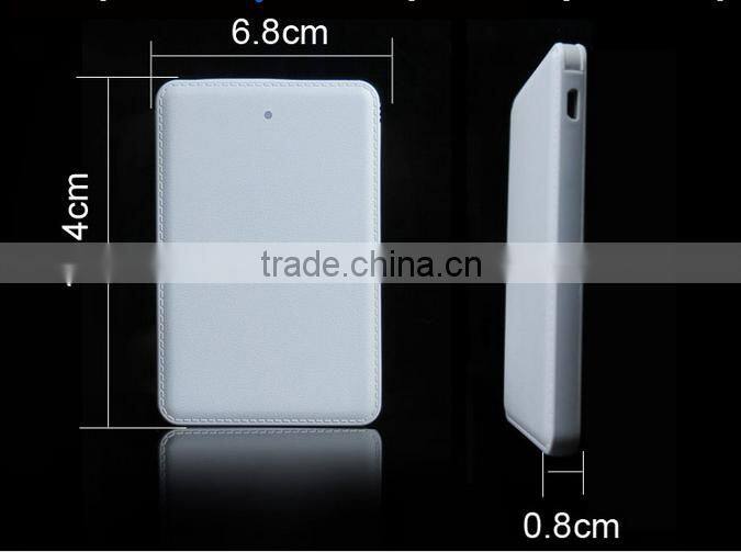 Most popular Fashion Portable 2500mAh credit card power bank for Andorid/IOS