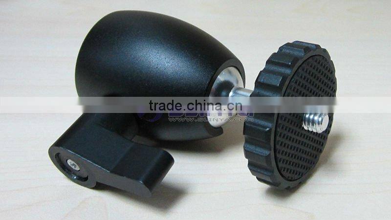 1/4'' Hot Shoe Mount Stand adapter Mini All-Metal Ball Head for Monopod Tripod Light Stand