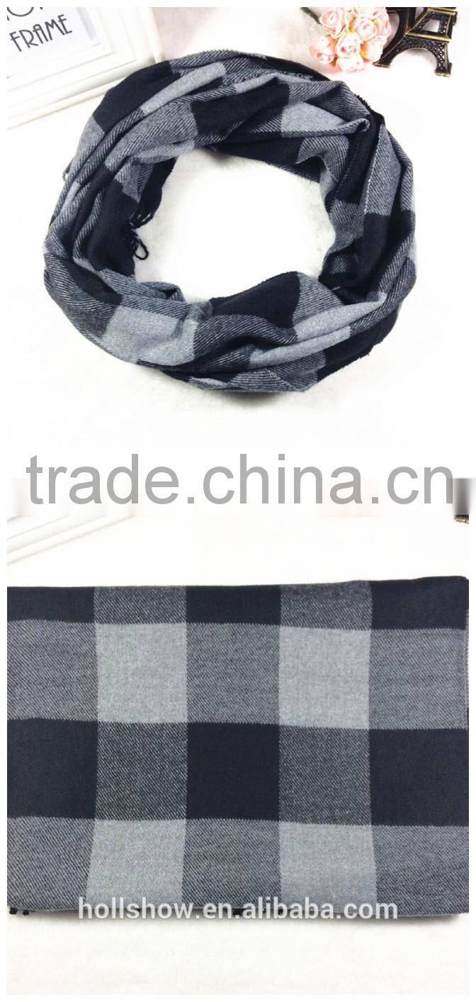 Fashion Classic Baby Boys Girls Autumn Winter Checked Plaid Knitted Scarf With Tassels