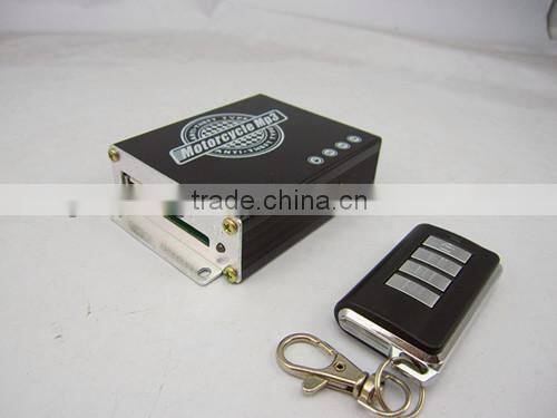 Motorcycle amplifier with transparent plastic motorcycle parts speakers