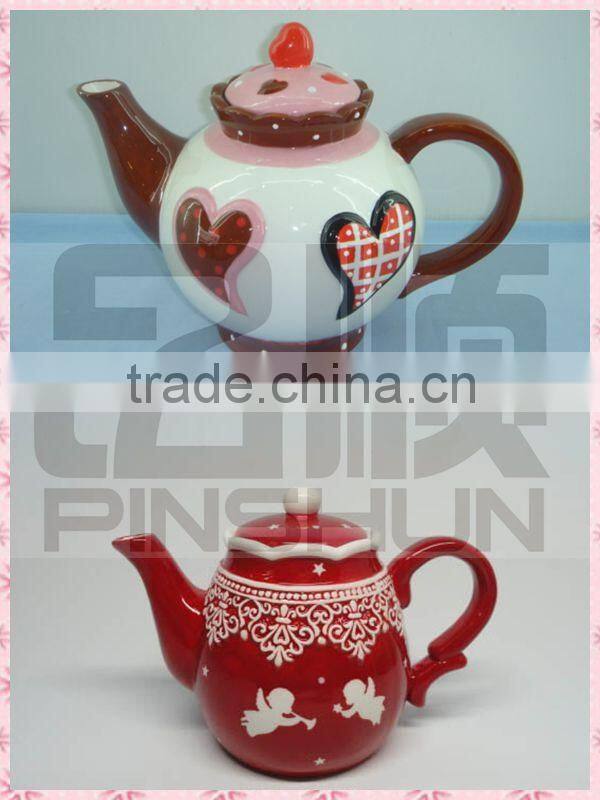 porcelain stripe design teapot