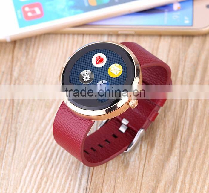 D360 round watch with touch display and heart rate men watch