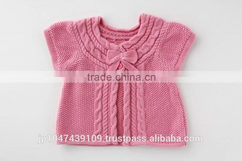 japanese wholesale product high quality products cute kids clothes infant baby wear knitted cardigan for girls