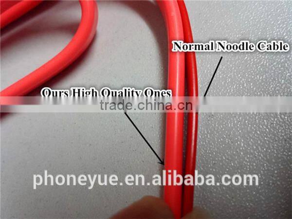 1m colorful aluminium alloy micro usb flat cable for samsung