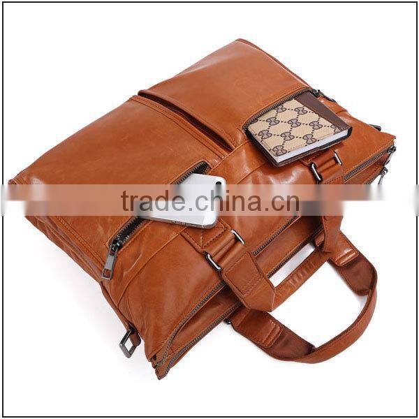 100% genuine leather handbags long strap messenger bag china