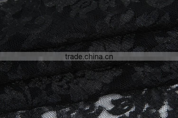 wholesale cheap black 100 poly voile lace dress making fabric for sexy grown dress