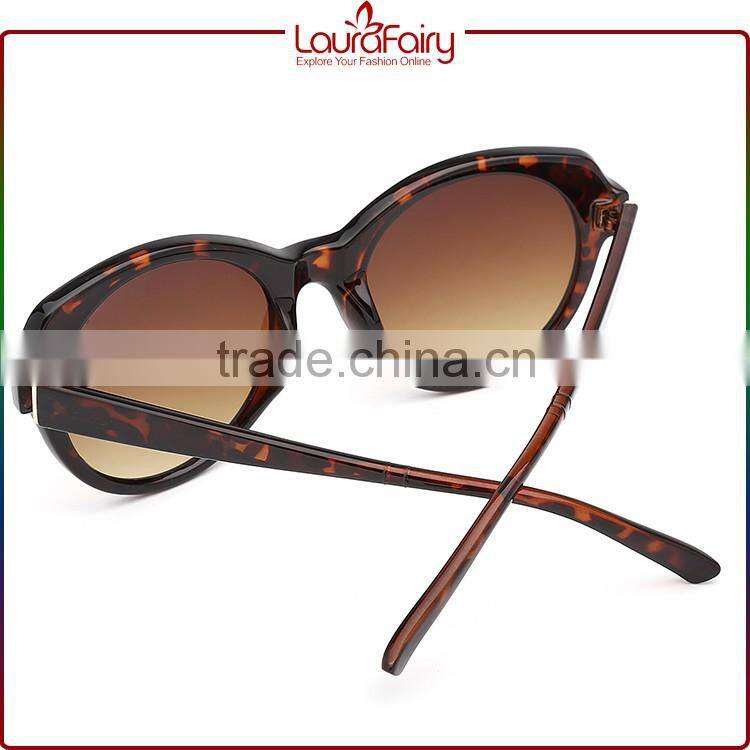 Laura Fairy Italy Design CE UV400 Women Demi Color Retro Plastic Sunglasses