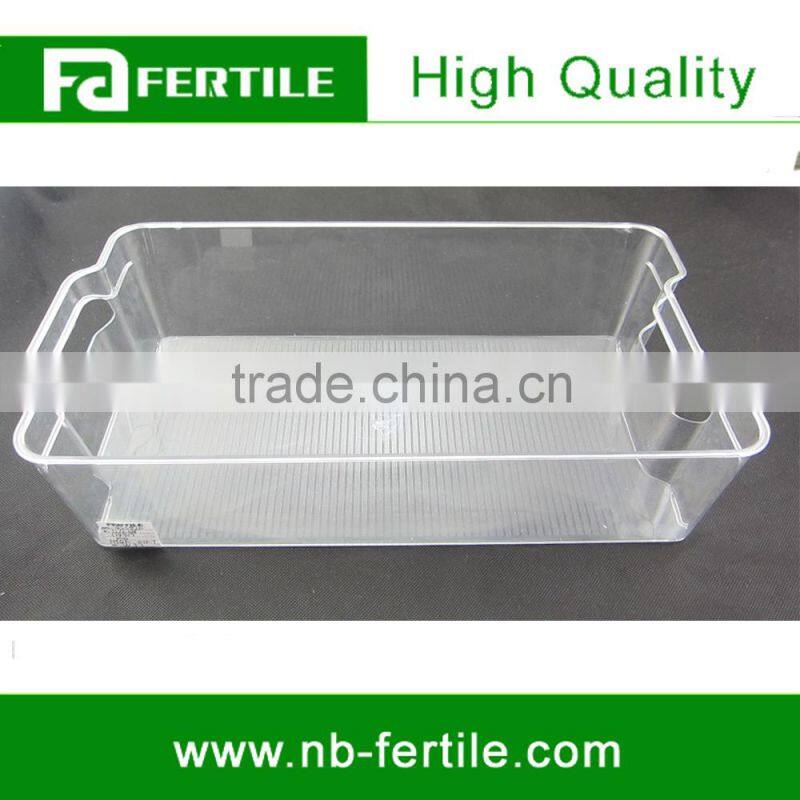 WFZ 423820 Fridge and Freezer Storage Bin, Plastic Wide Tray, Clear