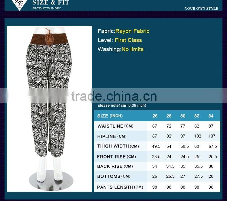 custom printed harem pants rayon harem pants women