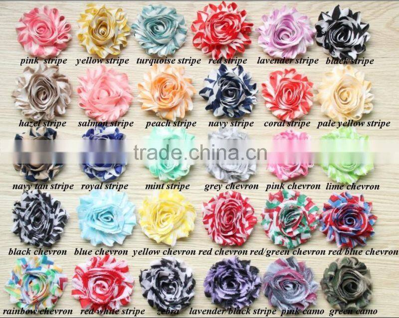 Non-frayed Chiffon Shabby Baseball Flower In Pieces For Baby Hair Flower