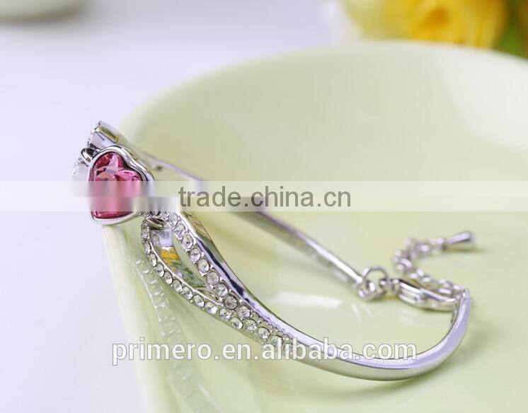 Love Gifts Austrian Crystal rhinestones Heart Angel Wings Bracelet bangle jewelry