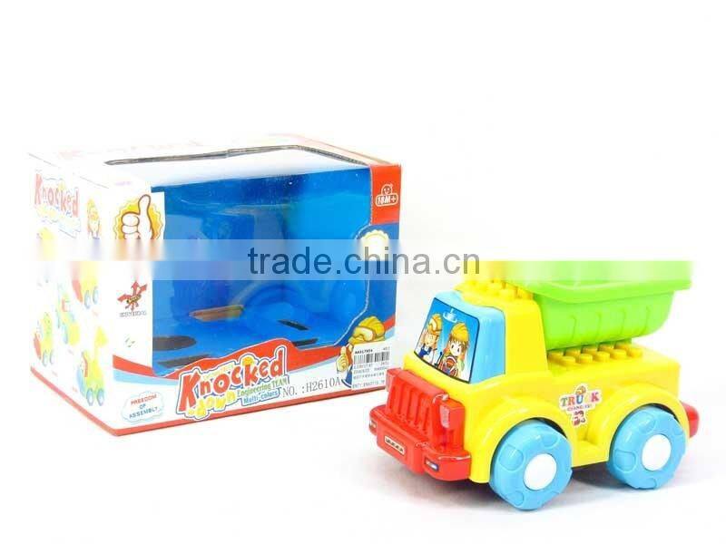 BO bump and go construction car toys EN71 plastic electronic truck toy