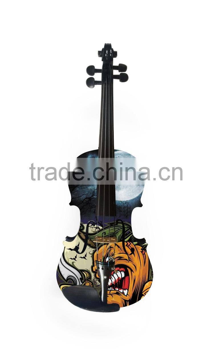 Tiger Painting Decorative Art Violin