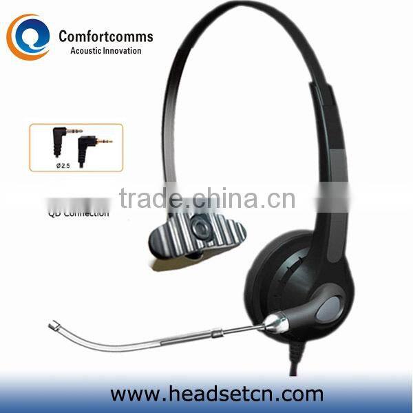 New design monaural call center 2.5mm jack telephone headset with noise cancelling microphone HSM-900NPQDJ2.5