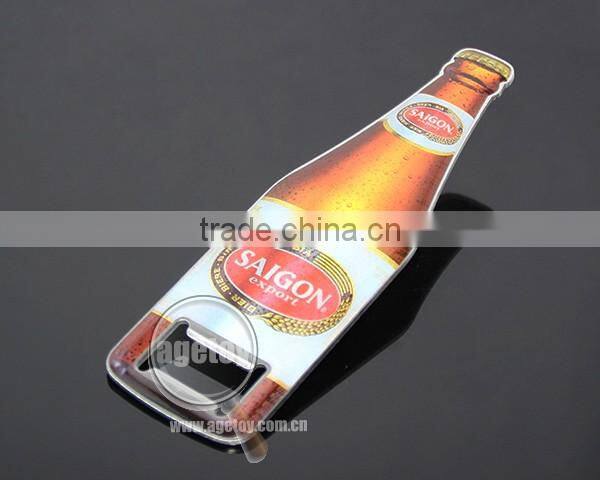 Promotion Vietnam Saigon Souvenirs Bottle Shaped Printing Stainless Steel Metal Custom Beer Shape Opener