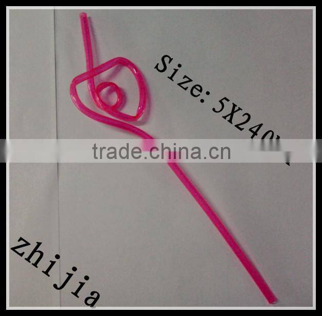Colorful and different shaped party drinking straws