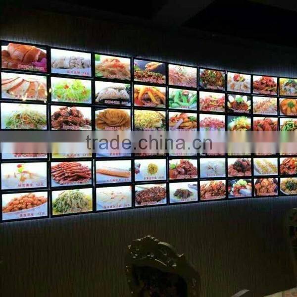 Edgelight CF9 single side magnetic tablet menu for restaurant