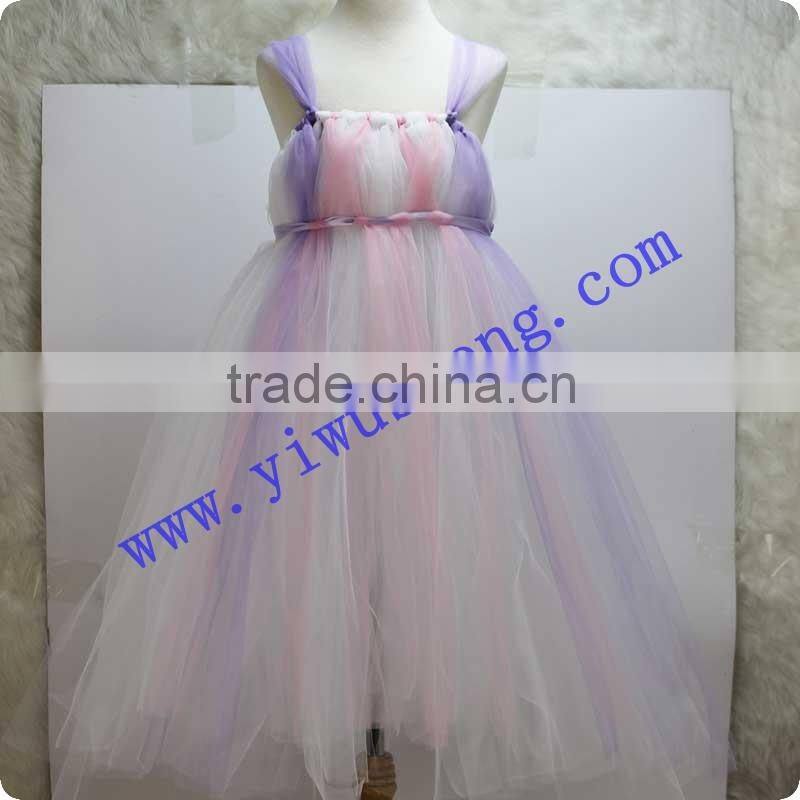 Factory Latest Beautiful Soft Tulle Pink Girls Party Wear Dress Girls Dresses Wedding Party Girl Dress