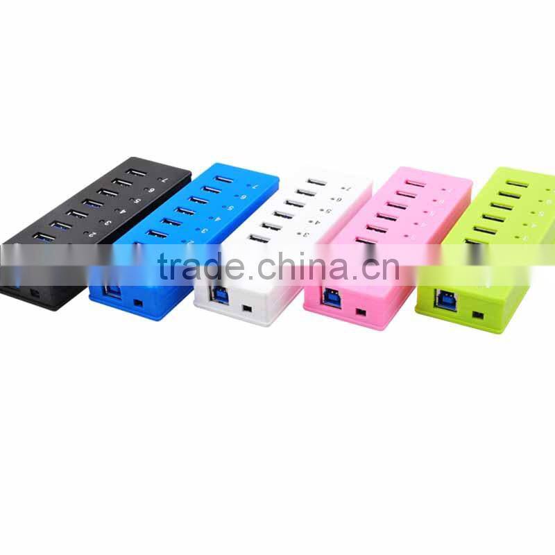 Universal Superspeed 7 Ports Usb 3.0 Hub 7 Port Usb3.0 Hub With Rj45 10/100/1000 Gigabit Ethernet Lan Network