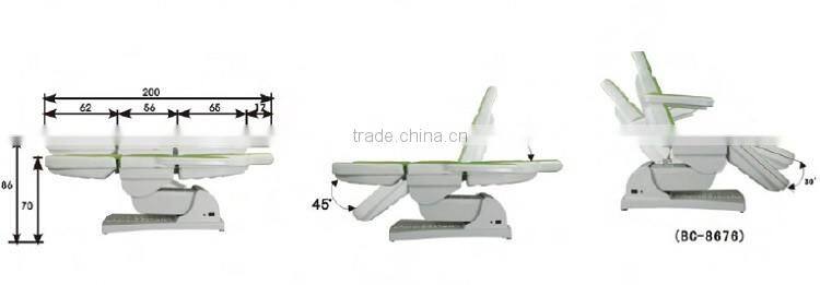 hotsale electric facial bed with 4 motors remote control BC-8676