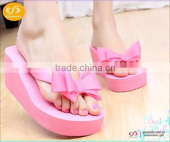 Guangzhou shoes factory Wholesale newest style women summer high heel flip flops