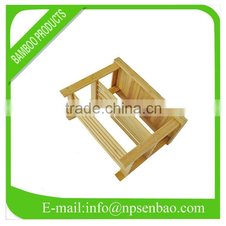 3ties bamboo kitchen trolley