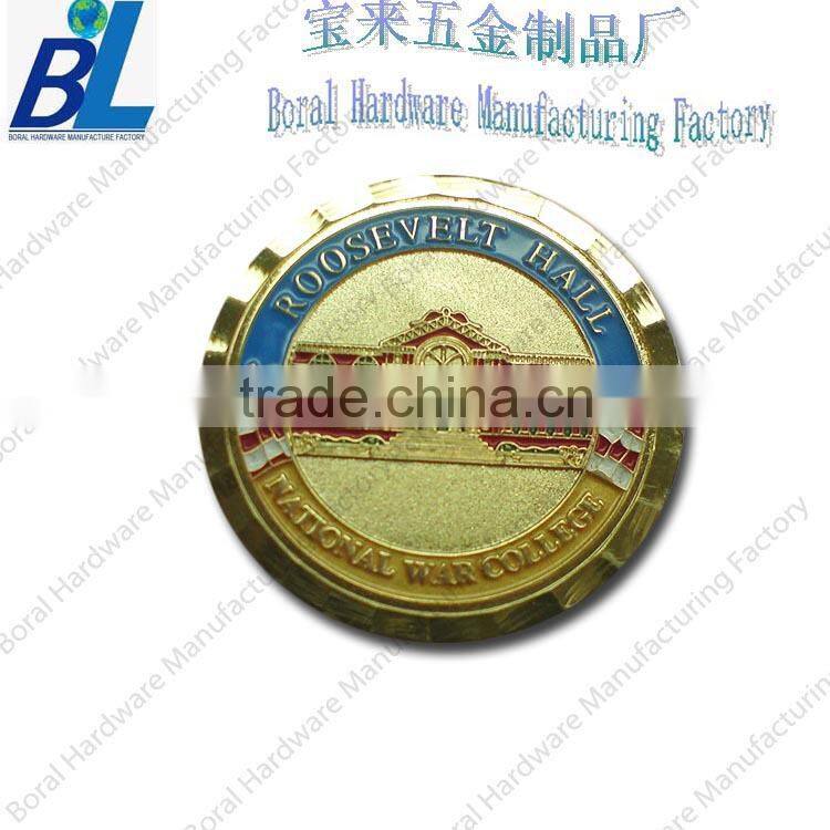Lathed soft enamel wedding challenge coins